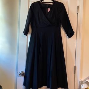 Pinup Girl Clothing Erin Dress in Black